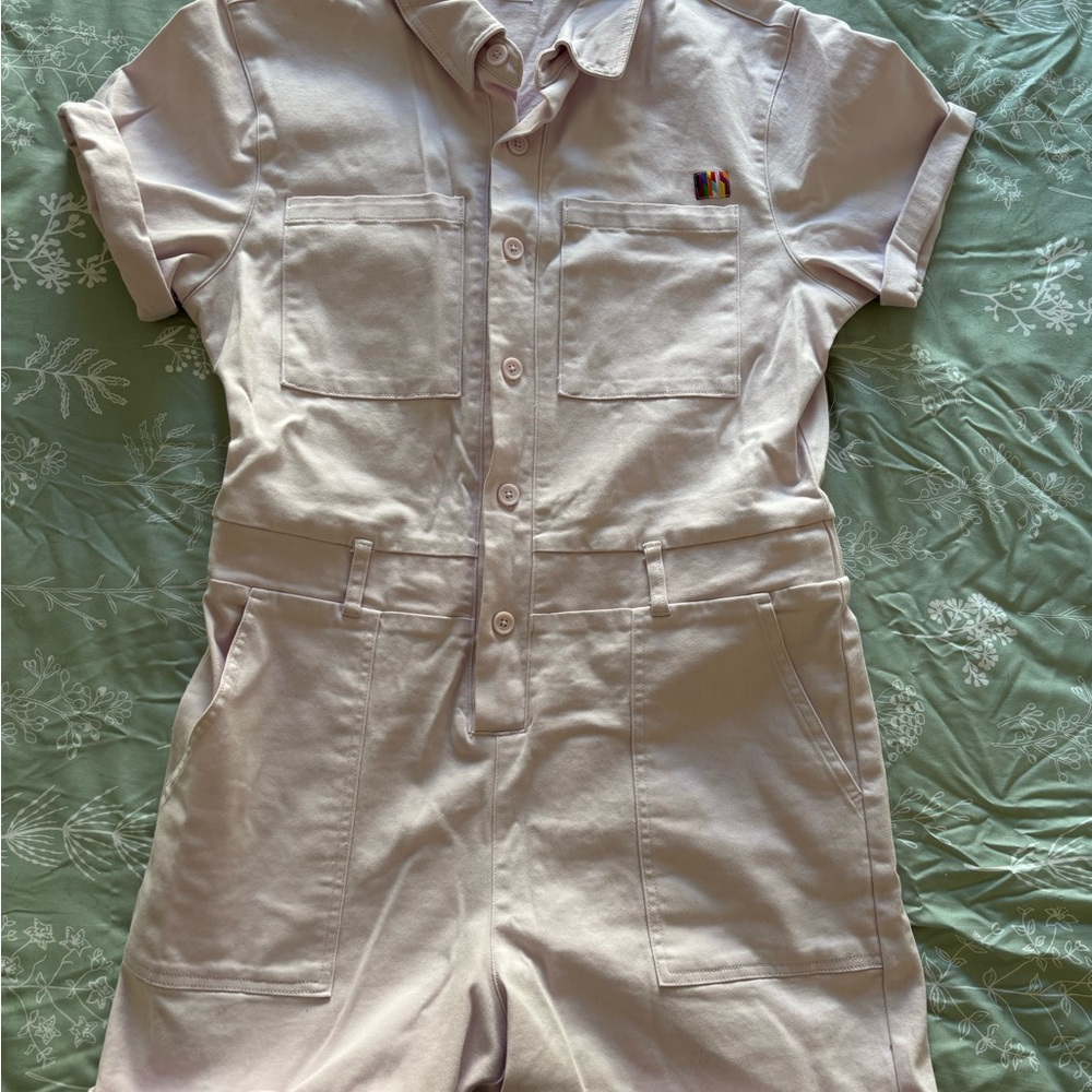 Purple Short Sleeve Jumpsuit